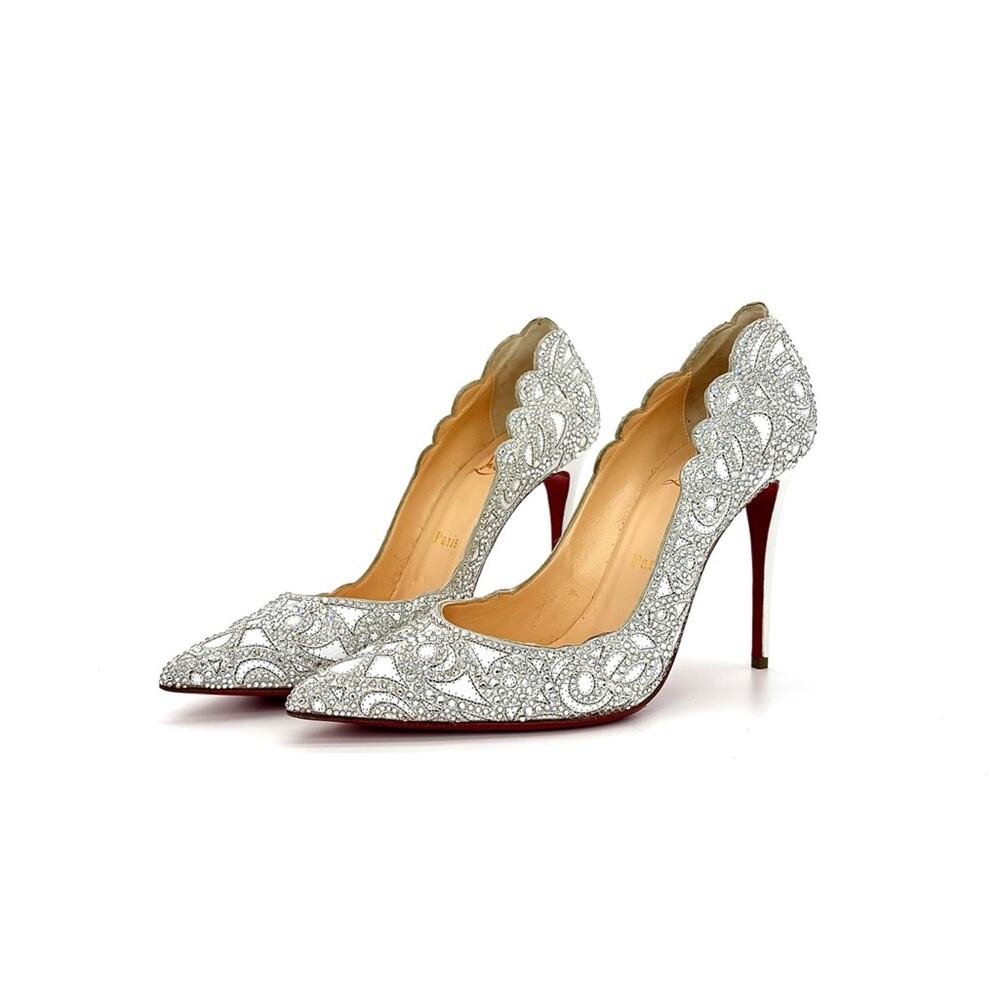 Christian Louboutin Top Vague 100 Kid Crystal Embellished Pumps Women’s 37.5